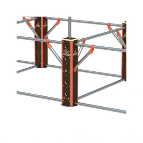 PILIER BOIS POUR STRUCTURES TUBULAIRES BRICK <BR>Hydrofuge